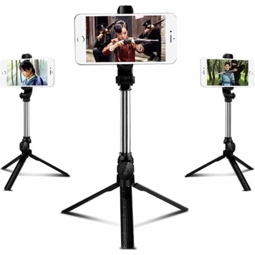 Xt10 mobile phone bluetooth selfie stick with integrated tripod multi-function support live video phone holder for iphone 11 xr