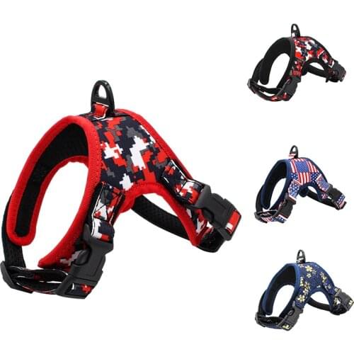 Oxford Cloth Pet Dog Harness Vest Explosion-Proof Harness For Small Medium Dogs French Bulldog Puppy Adjustable Harnesses