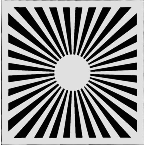 15*15 Sun shine Layering Stencils Drawing Color Spray stencil DIY Scrapbook photo album Decorative Embossing DIY Card Crafts