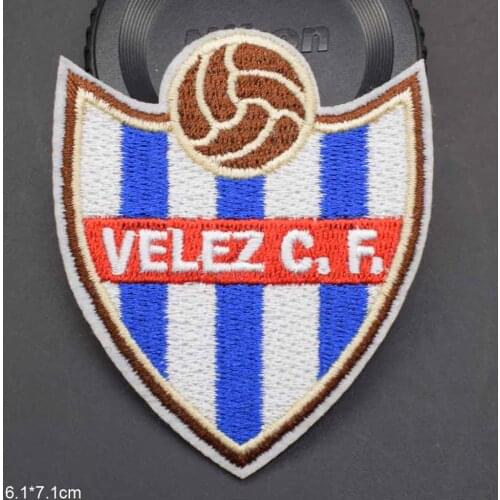 Football With Letters Velez Iron On Embroidered Clothes Patches For Girl Woman Clothing Stickers Garment Wholesale