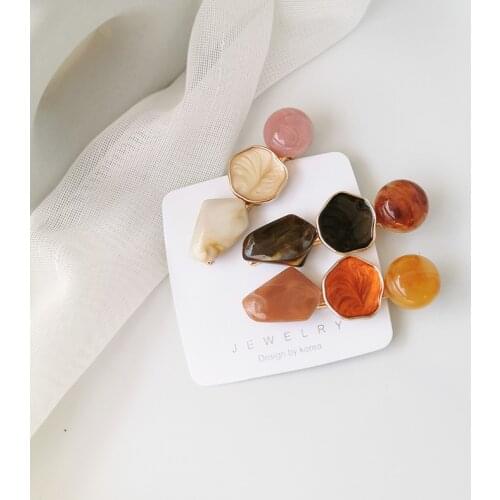 New Arrival Vintage Acrylic Acetate Geometric Irregular Barrettes Hair Clips For Women Girls Fashion Hair Accessories Hairpins