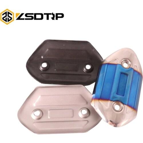 ZSDTRP Motorcycle Exhaust Pipe Carbon Fiber Stainless Steel Protector Heat Shield Cover Guard Anti-scalding Cover Universal