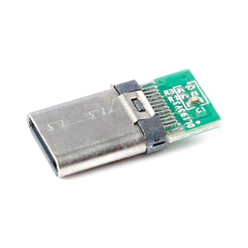 1PC TYPE C male head 24P Android welding fast charging USB connector 5 core male head with data transfer board