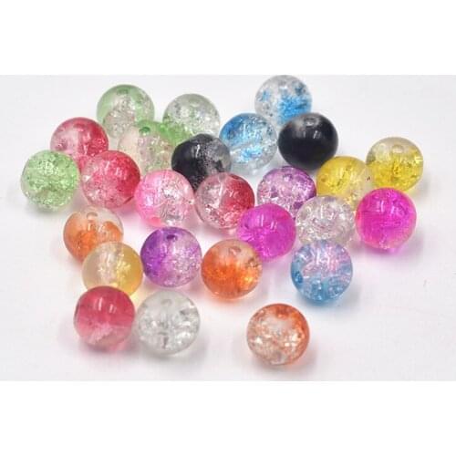 100pcs 8mm Crystal Glass Beads Glass Round Beads for Jewelry Making Bracelets Necklaces