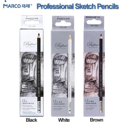 Lapis De Cor 12 Pcs Professional Oil Colored Pencils Charcoal Pastel Pencil Highlight Blender For Drawing Sketch Artist Supplies