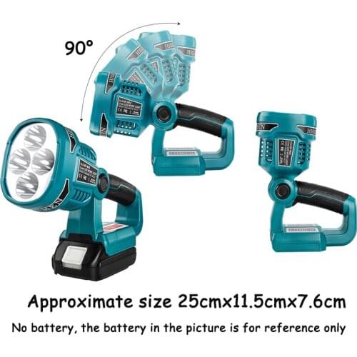 12W LED Lamp Work Light Flashlight work For Makita 14.4-18v Li-ion Battery,with 4LED Lights design high quality Outdoor Lighting