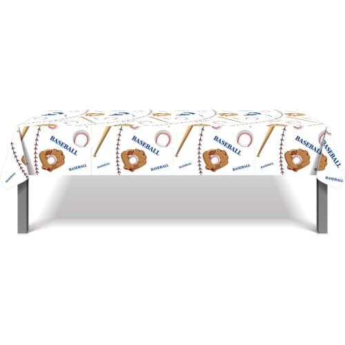 130*220cm PE Baseball Sports Birthday Party Theme Tablecovers World Cup Game Baby Shower Disposable Tablecloth Party Supplies