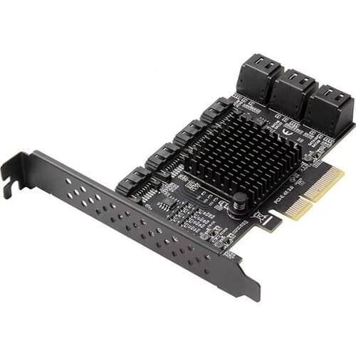 SATA PCI-E Adapter 4/6/10 Ports PCI Express X4 X8 X16 To SATA 3.0 6Gbps Rate Riser Expansion Card SATA III PCIE X4 Controller