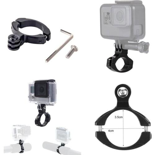 1pcs Bicycle Aluminum Bike Handlebar Bar Mount Clamp for Camera Hero 4 3+ 3 2 1