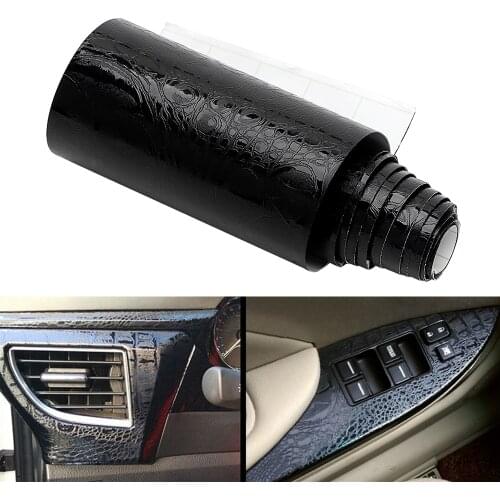 150*10cm Car Sticker 3D Car Simulation Snake Faux Crocodile Skin Leather Sticker Film Crack Design UV Protected Car-styling