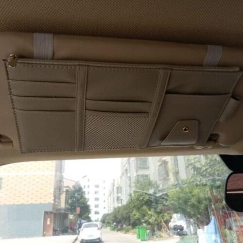Car Sun Visor Storage Box Car Organizer Sunglasses Clip Holder Card Organizer Ticket Pocket Car Accessories