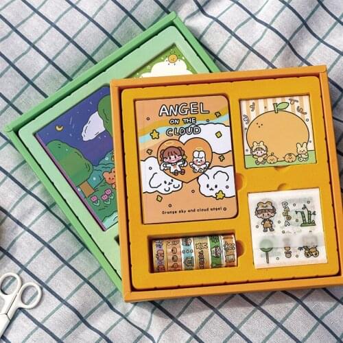 1 set Notebooks and Journals Kawaii Diary Agenda Weekly Planner Writing Paper for Students School Office Supplies Birthday Gift