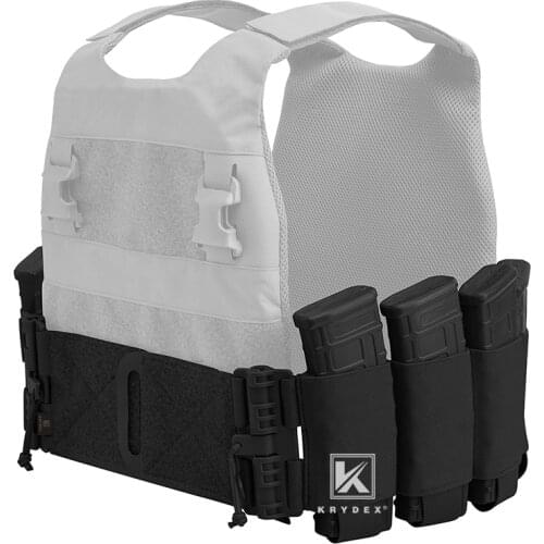 KRYDEX Quick Release Stretch Cummerbund 4*AR Magazine Pouches Elastic Cummerbund For LBT LBX FCPC Slickster Vest Accessories BK