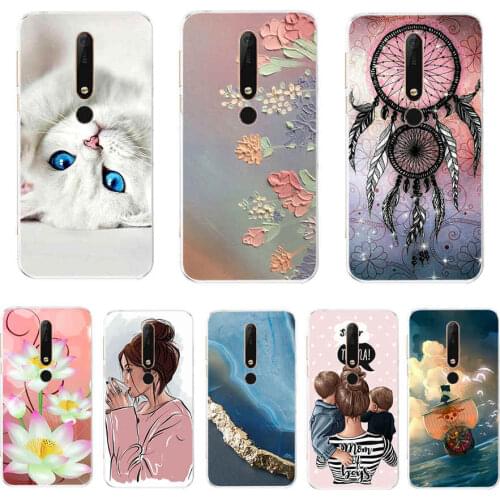 For Nokia 6.1 Case Painted Silicon Soft TPU Back Phone Cover For nokia 6.1 Protection Coque Bumper