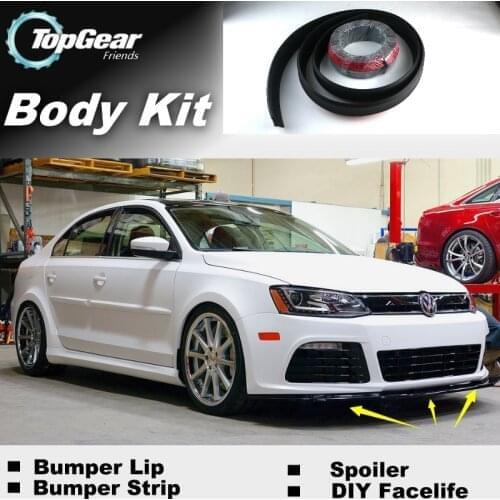 Bumper Lip Deflector Lips For Volkswagen VW Jetta Bora Clasico GLi Sagitar Vento New Compact Spoiler Skirt / Body Kit / Strip