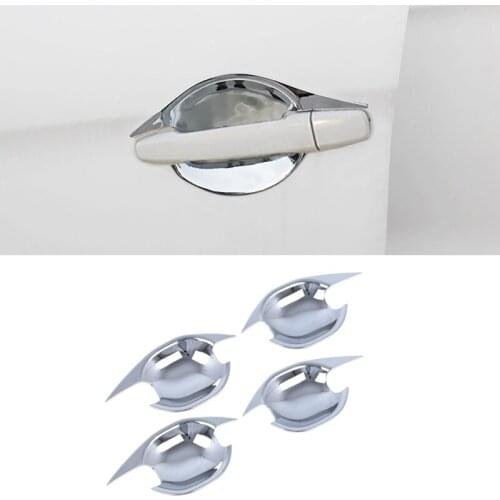 For Mitsubishi ASX RVR 2013 - 2020 Exterior Accessories ABS Chrome Car Door Handle Bowls Cover Trim Car Styling