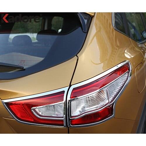 For Nissan Qashqai 2015 2016 Chrome Rear Light Lamp Cover Trim Tail Light Taillight Sticker Frame Car-Covers Car Accessories
