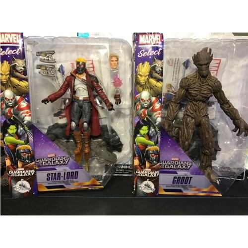 Marvel Legends Select Dolls Star-Lord Groot Iron Man The Rhino Action Figure Model Toy Set for Fans Collection Kids Gift