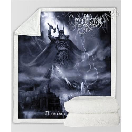 Graveland Band 3D Printed Sherpa Blanket Rectangle Blanket Home Textiles Fleece Wearable Blanket Throw Blanket for Sofa Bed
