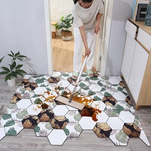 Indoor Doormat Front Door Mat Non Slip Rubber Backing Durable Large Duty Front Rug Entrance Door Rug PVC Leather Diamond Check