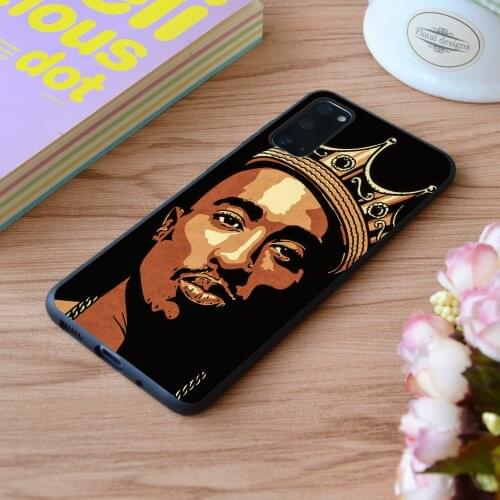 For Samsung Cartoon Tupac Art Print Soft Silicone Matt Case TPU Cover Galaxy S Note M and Galaxy A