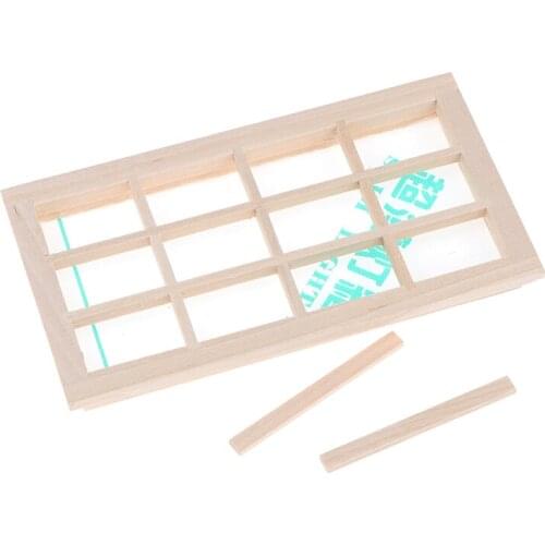 New Hot!1:12 Dollhouse Wooden Window Frame Miniature Doll House Furniture Toys