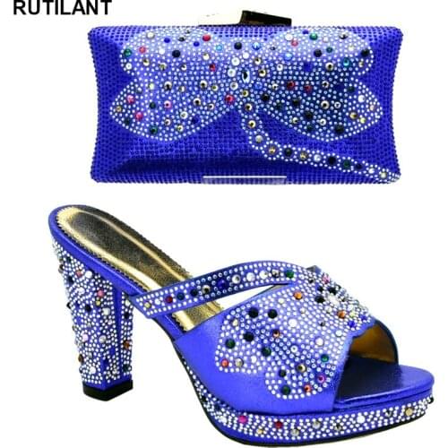 New Fashion Italian Ladies Shoes and Bags To Match Set Women Shoes and Bags To Match Set Sale Wedding Shoe and Bag Sets Italian