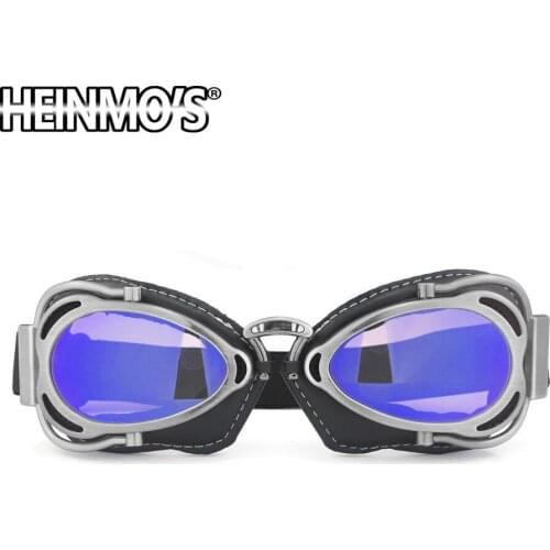 Goggles motocross glasses Helmet Glasses Goggles Steampunk Glasses Vintage Pilot Goggles Motorcycle Biker Racer Leather Eyewear