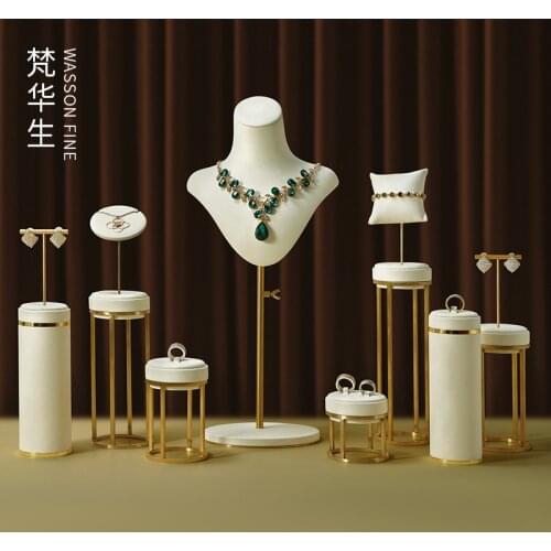 Window Metal Jewelry Display Stand Jewelry Storage Rack Ring Earring Necklace Display Prop jewelry boxes and packaging