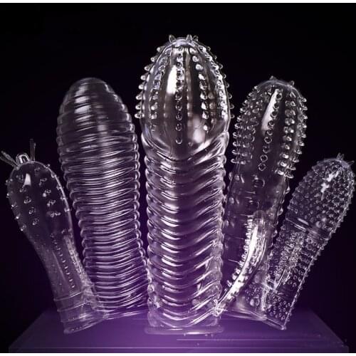 Delay Condoms erection cock Sleeve Ring Cover Penis Reusable Impotence Erection Extensions dildo G point porn Sex toys Men