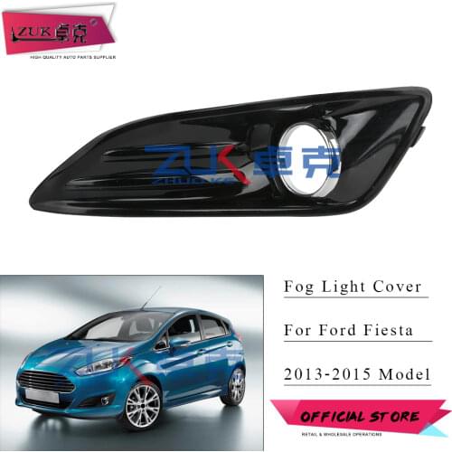 ZUK Front Bumper Trim Fog Light Fog Lamp Cover Hood For Ford Fiesta Hatchback 2013 2014 2015 Black Type
