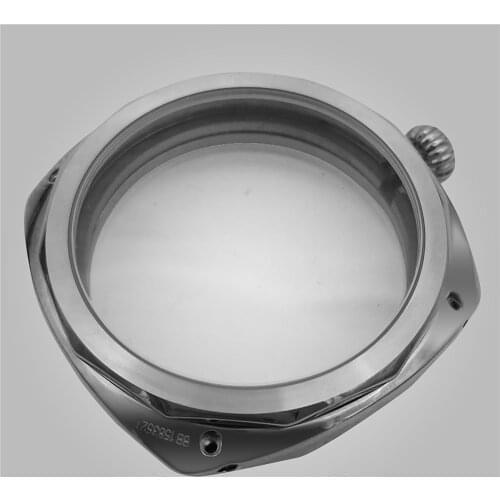 Replacement 47mm Polished Stainless Steel Watch Case for ETA 6497 6498 for St36 Watch Parts