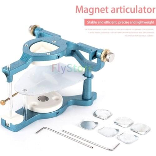 1pc dental laboratory dissection magnetic silver alloy articulator equipment tool for dental laboratory model making