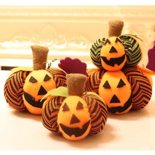 Halloween Decoration Home Ornament Kawaii Plush Pumpkin Dolls Toys Gifts Soft Cushion Birthday Halloween Gift Home Decoration