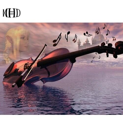 Cello Girl Pattern Sea Square & Round 5D DIY Diamond Painting 3D Crystal Inlaid Diamond Cross Stitch Diamond Mosaic Decoration