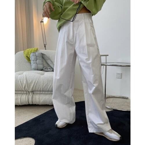 Woman new model ins influencer long cotton trousers