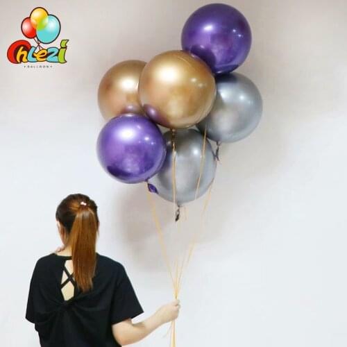1pcs 18inch Metal Bobo Balloon Gold silver Round Bubble balloons Birthday Party Helium Balloon Decor Wedding Festival supplies