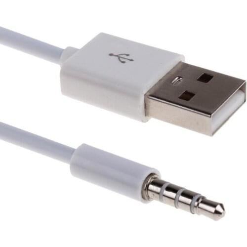 3.5mm AUX Audio Plug Jack To USB 2.0 Male Converter Cable Phone Data Cable