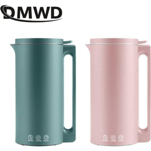 DMWD Mini broken wall soymilk Machine filter-free Automatic Juicer 350ML Soya Bean Milk Rice cereal grinder hot cold dual-use EU