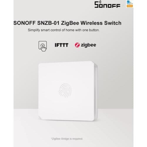 SONOFF SNZB-01 - Zigbee Wireless Switch Mini Size Link ZigBee Bridge with WiFi Devices Make Them Smarter via eWeLink APP
