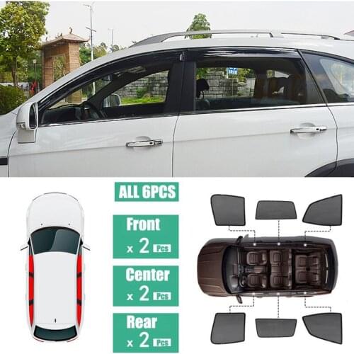 Side Windows Magnetic Sun Shade UV Protection Ray Blocking Mesh Visor Fit For Chevrolet Captiva 2013-2018