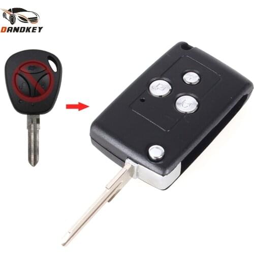 Dandkey 1/Lots 3 Button Modify Flip Folding Remote Car Key Shell Replacement Case For Lada Kalina Granta Priora Car Accessories