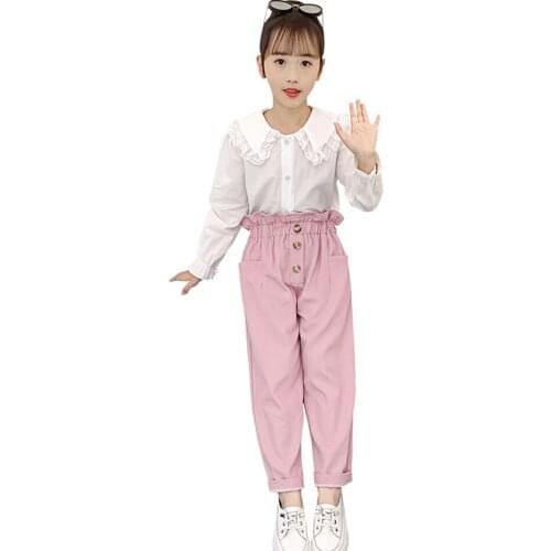 Kids Clothes Blouse + Pants Girl Clothes Spring Autumn Outfit For Girls Casual Style Kids Tracksuit