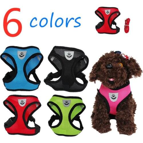 Breathable Reflective Mesh Cat Harness and Leash Kitten Cats Harnesses Small Dog Puppy Harness for French Bulldog Chihuahua Pug