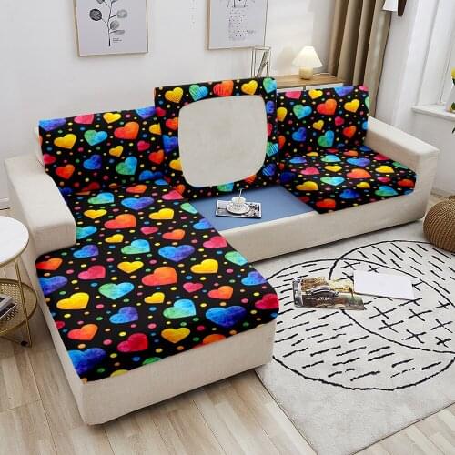 Stretch Sofa Seat Cover Spandex Geometric Sofa Cushion Seat Cover for L Shaped Sofa Couch Chaise Lounge Seat Cover Couch Cover