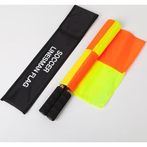 Football referee flags 1 pair High quality Sports linesman Fair Play flag set Soccer referee equipment Wholesale