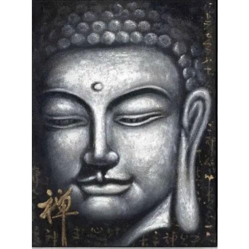 GATYZTORY Picture By Number Buddha Acrylic Modern Wall Art Oil Painting By Numbers Canvas Figure Kits Handpainted Home Decor