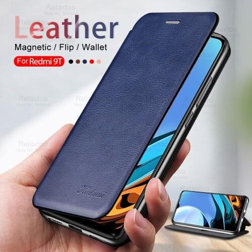 PU Leather Smart View Window Flip Phone Cover Case for Xiaomi redmi 9t 9 t t9 Case redmi9t xaomi Magnetic Holder Book Coque
