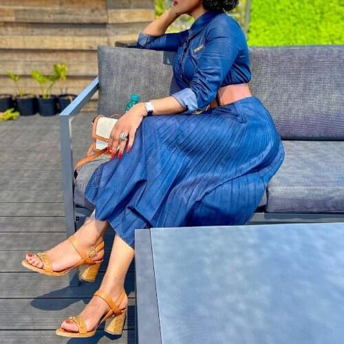 2021 Summer African Women Polyester Plus Size Long Sleeve Dress XL-4XL African Dresses for Women African Clothing