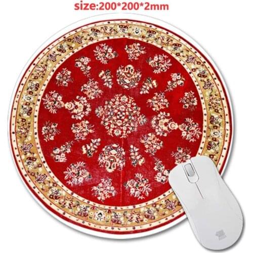 Mairuige Mousepad 200*200*2mm round pad Persian carpet style round mouse pad custom office accessories desk pad